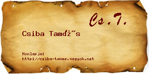 Csiba Tamás névjegykártya