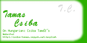 tamas csiba business card